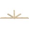 Ekena Millwork Kennewick Rough Sawn Timber Gable Bracket, Douglas Fir, 96"W x 40"H x 2"D x 4"F, 10/12 Pitch GBW096X40X0204KEN00RDF - alternate 5